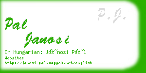 pal janosi business card